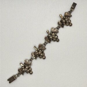Vintage Taxco Mexico Sterling Silver Grape Cluster Bracelet